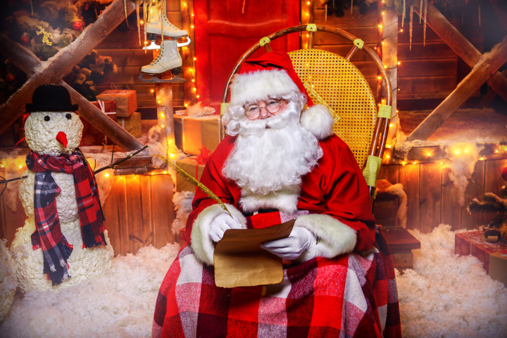 Santa Claus in Lapland during holiday season.